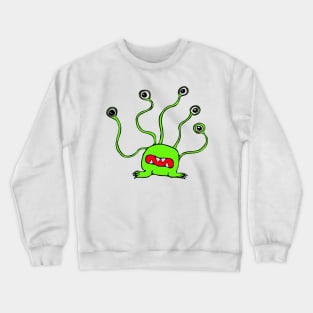 Alien creatures with five eyes Crewneck Sweatshirt